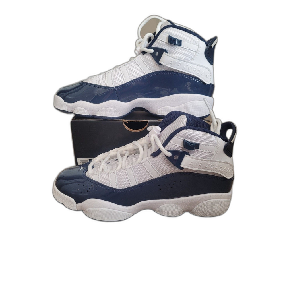 Jordan 6 Rings GS White Midnight Navy Youth Size 6.5Y Sneakers New 323419-124
